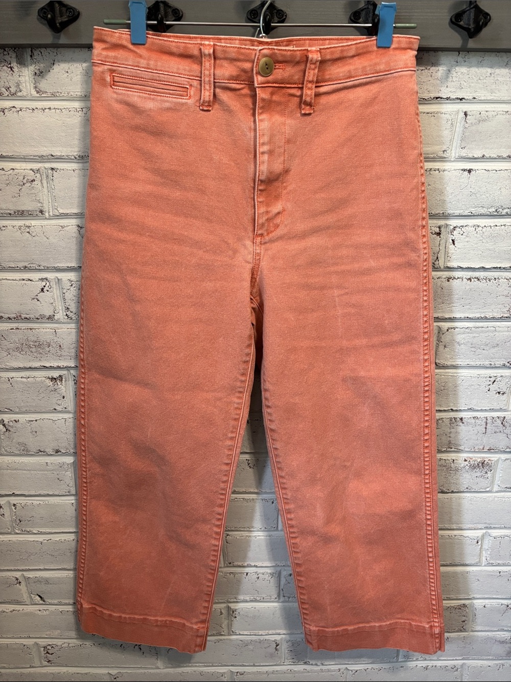 Madewell Wide Leg Cropped Denim Pants Size 27